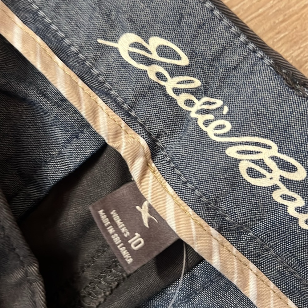 Eddie Bauer - NEW dark gray cuff short, Legend wash cotton, dark gray, 10. - Picture 9 of 10